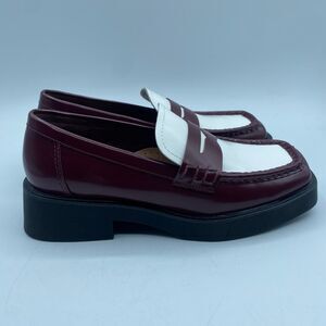 GH Bass Loafers Womens US 6.5 EU 37.5 Bowery Square Toe Penny Burgundy Boho NWOB